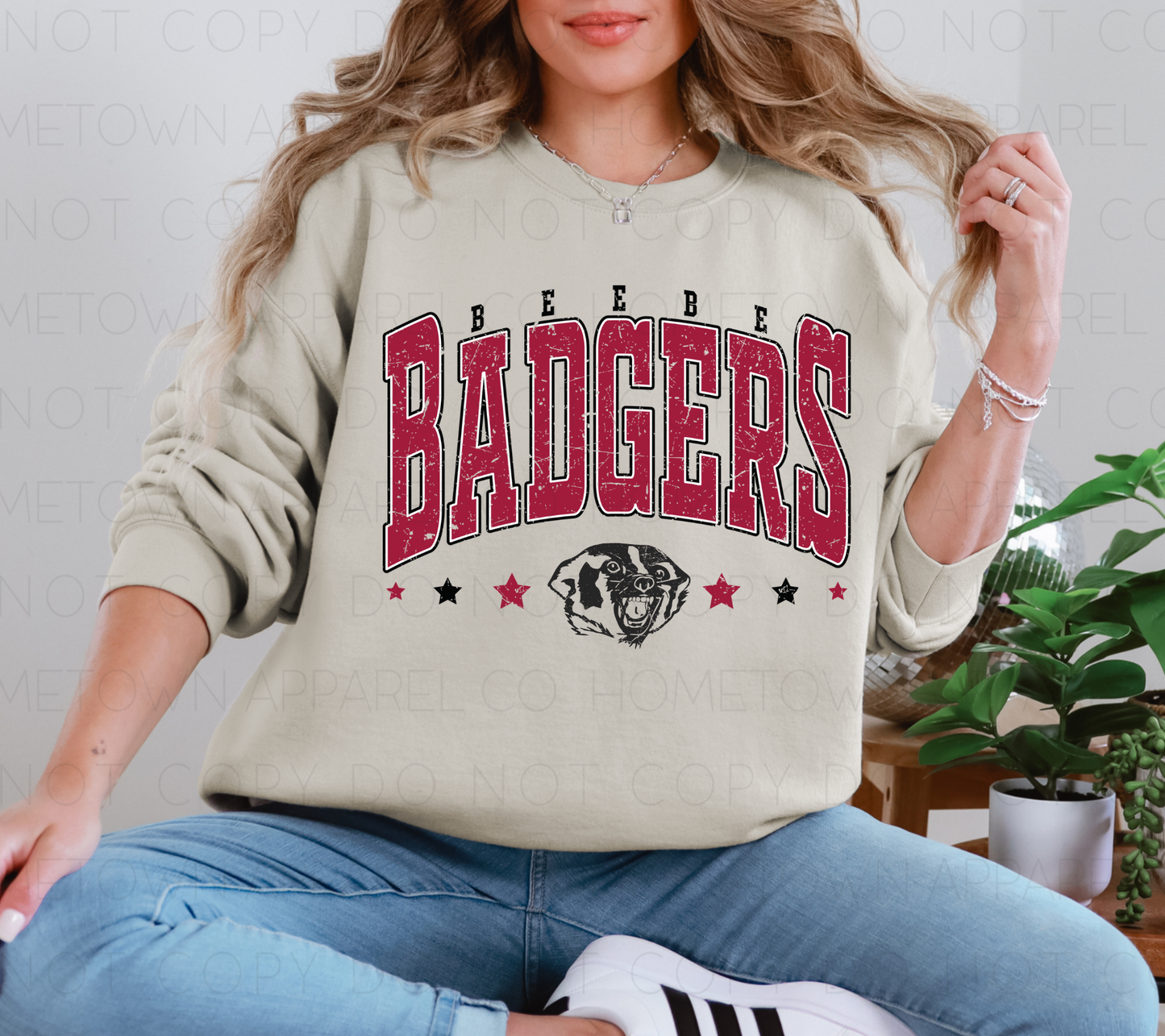 Beebe Badgers Vintage Arch Graphic