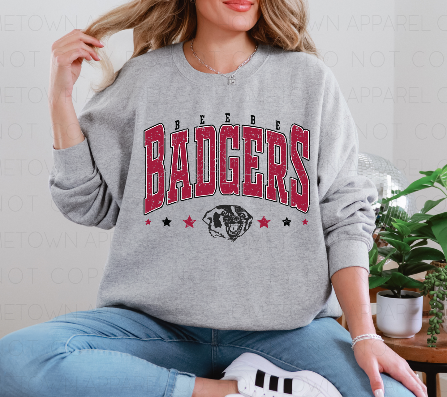 Beebe Badgers Vintage Arch Graphic