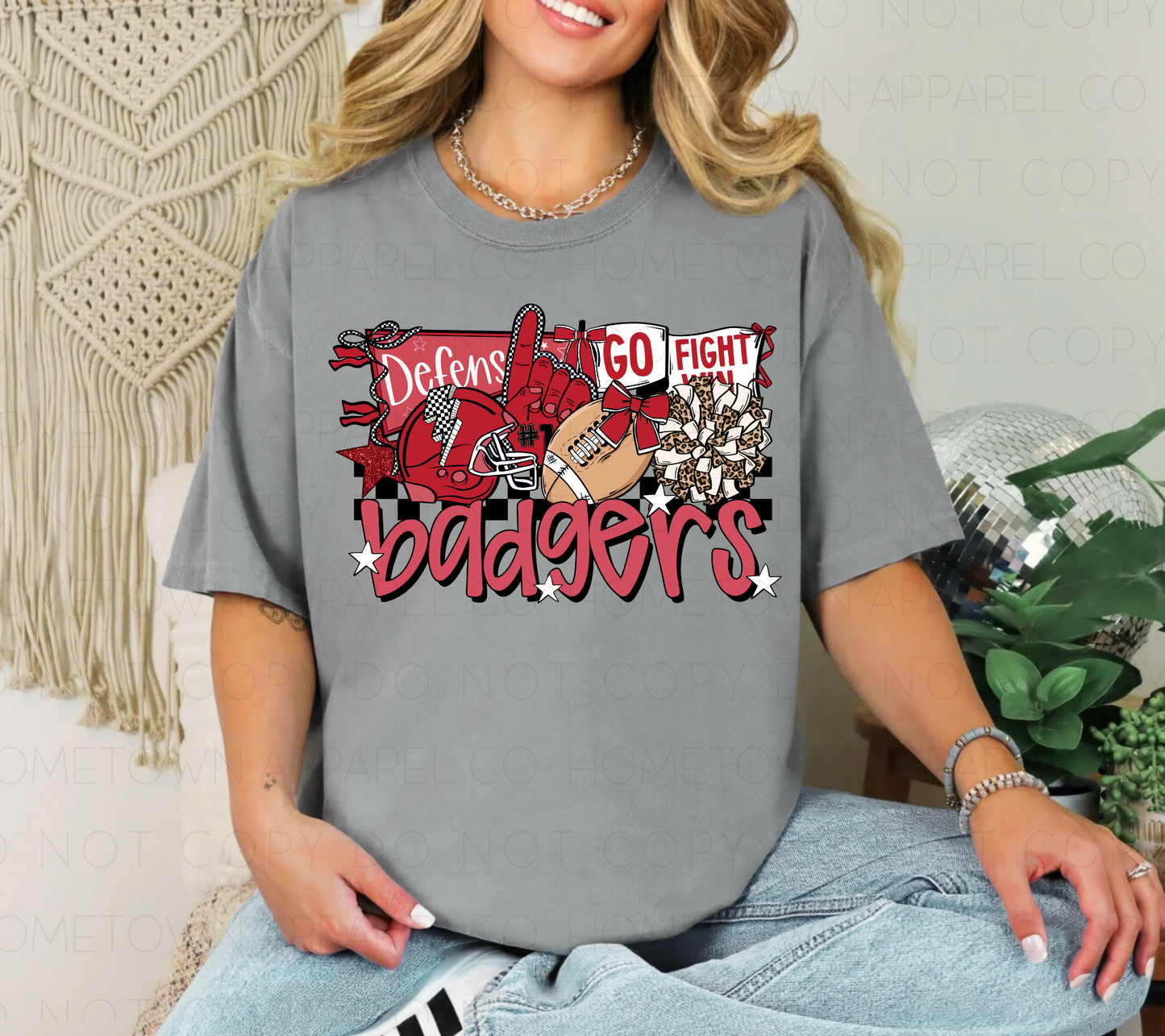 Badgers Defense Game Day Tee & Sweatshirt