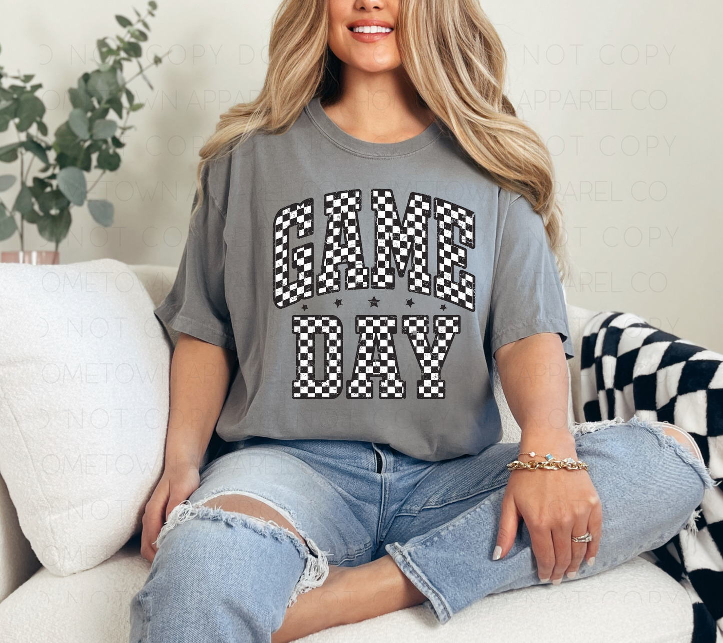Checkered Game Day Tee