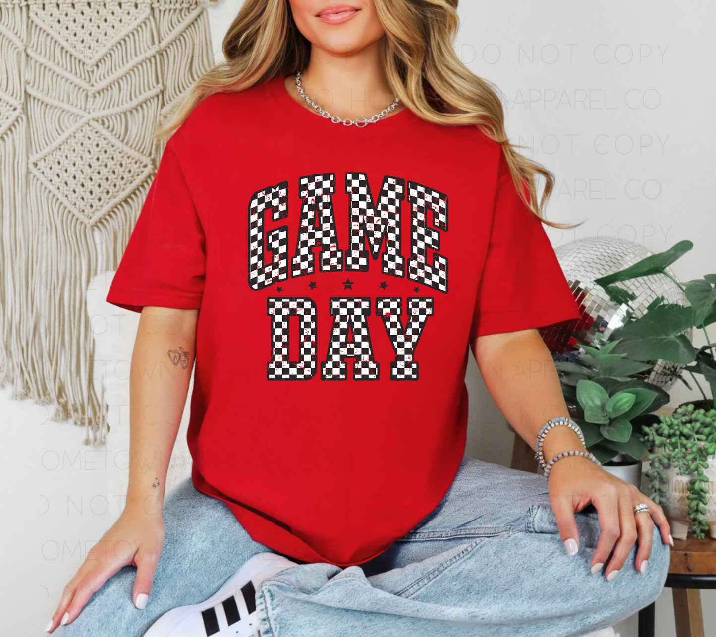 Checkered Game Day Tee