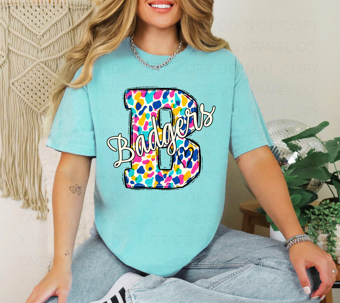 Bright "B" Badgers Tee