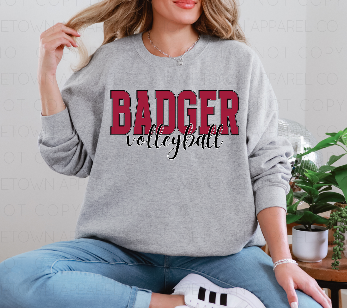 Badger Volleyball Tee & Sweatshirt