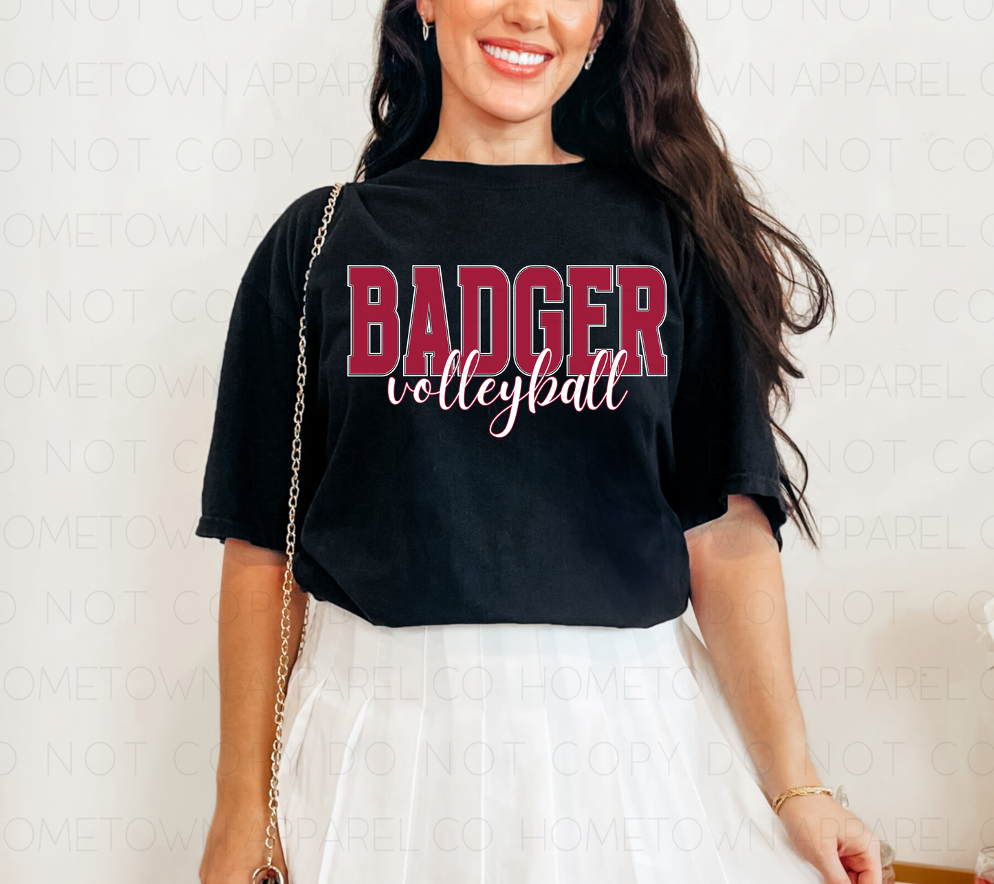 Badger Volleyball Tee & Sweatshirt