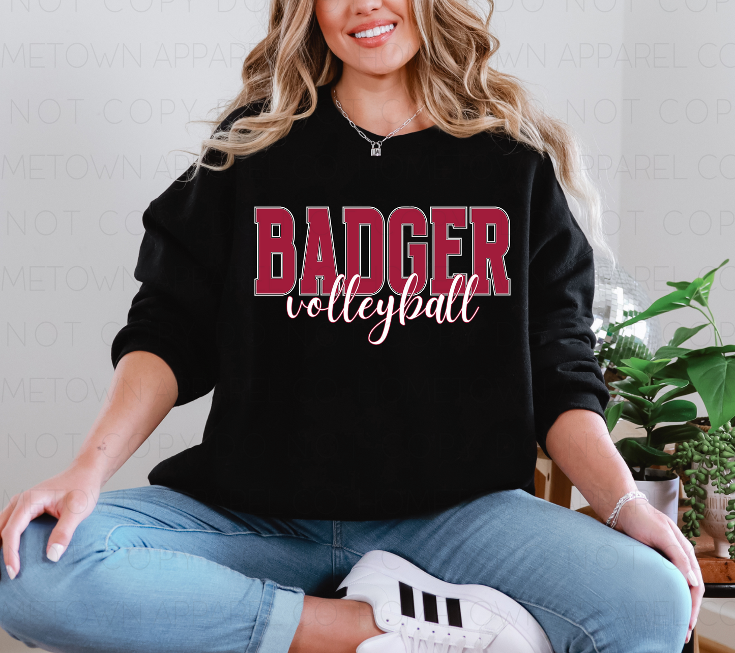 Badger Volleyball Tee & Sweatshirt
