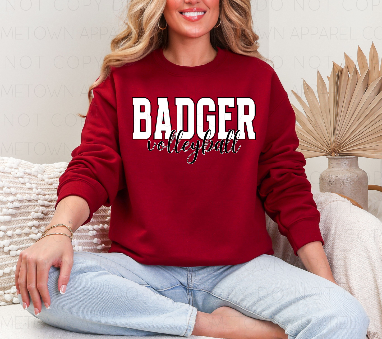 Badger Volleyball Tee & Sweatshirt