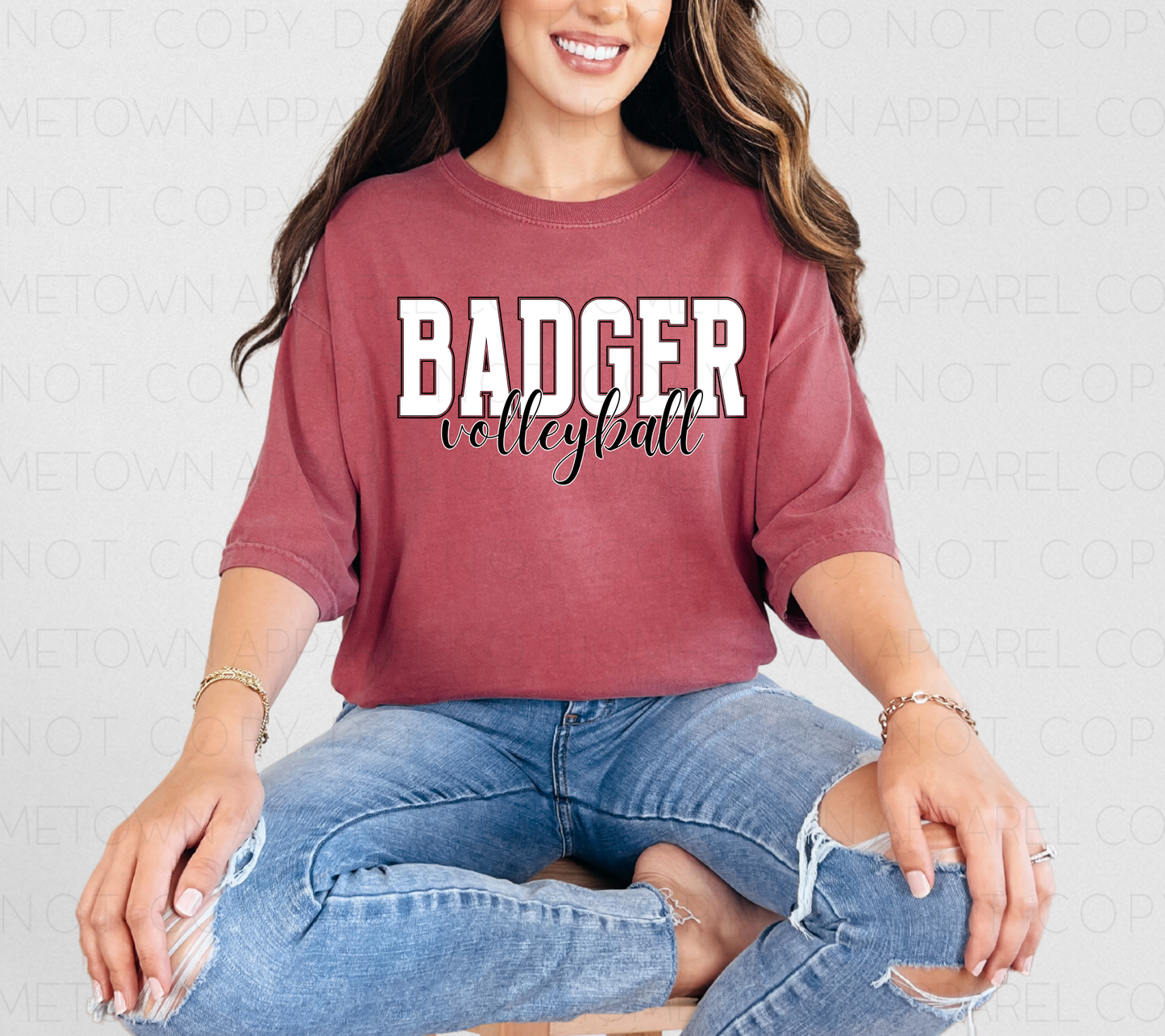 Badger Volleyball Tee & Sweatshirt