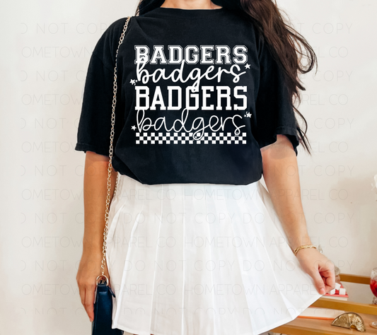 Stacked Spirit Badgers Tee