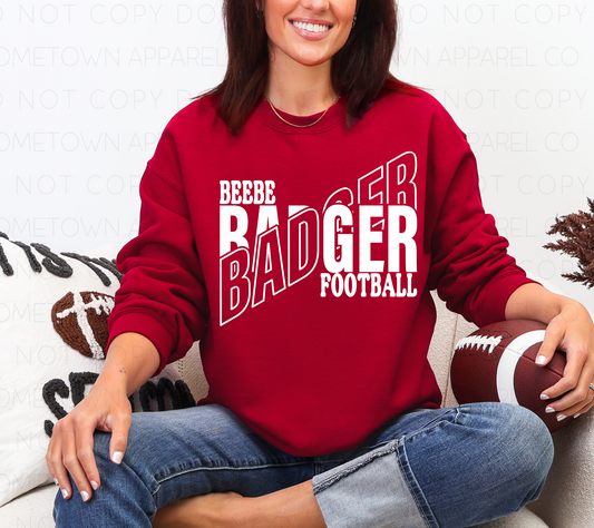 Beebe Badger Football Tee & Sweatshirt