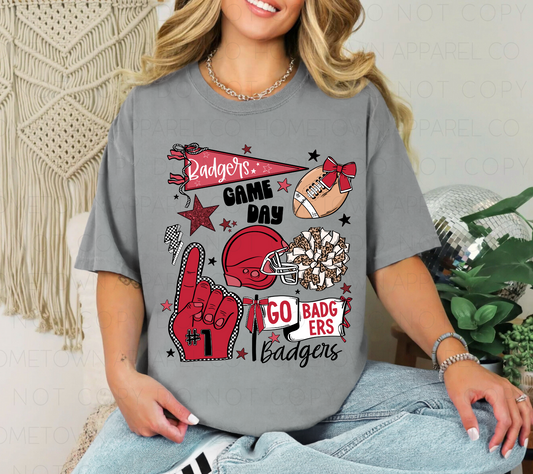 Badgers Game Day Tee & Sweatshirt