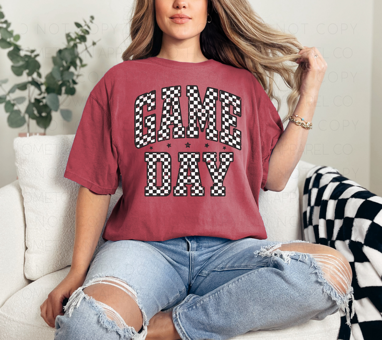 Checkered Game Day Tee