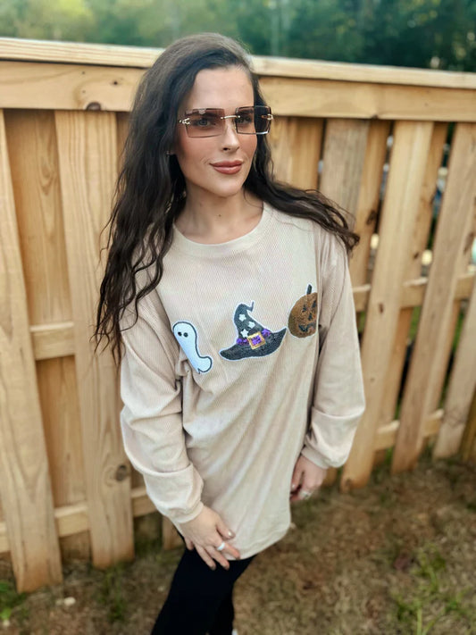 Sequin Halloween Corded Crew