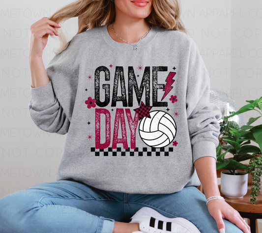 Retro Volleyball Game Day Tee & Sweatshirt