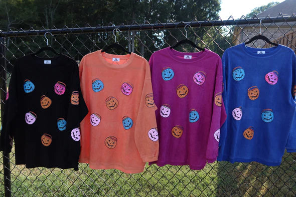 Jack-o’-lantern Sequin Corded Crews