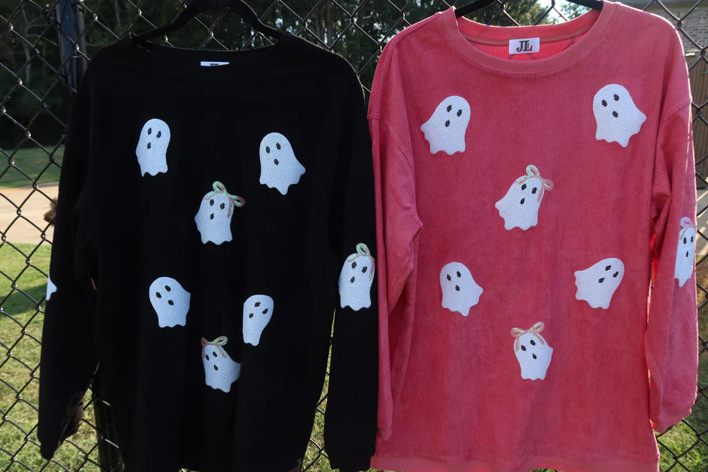 Ghost Bow Sequin Corded Crews