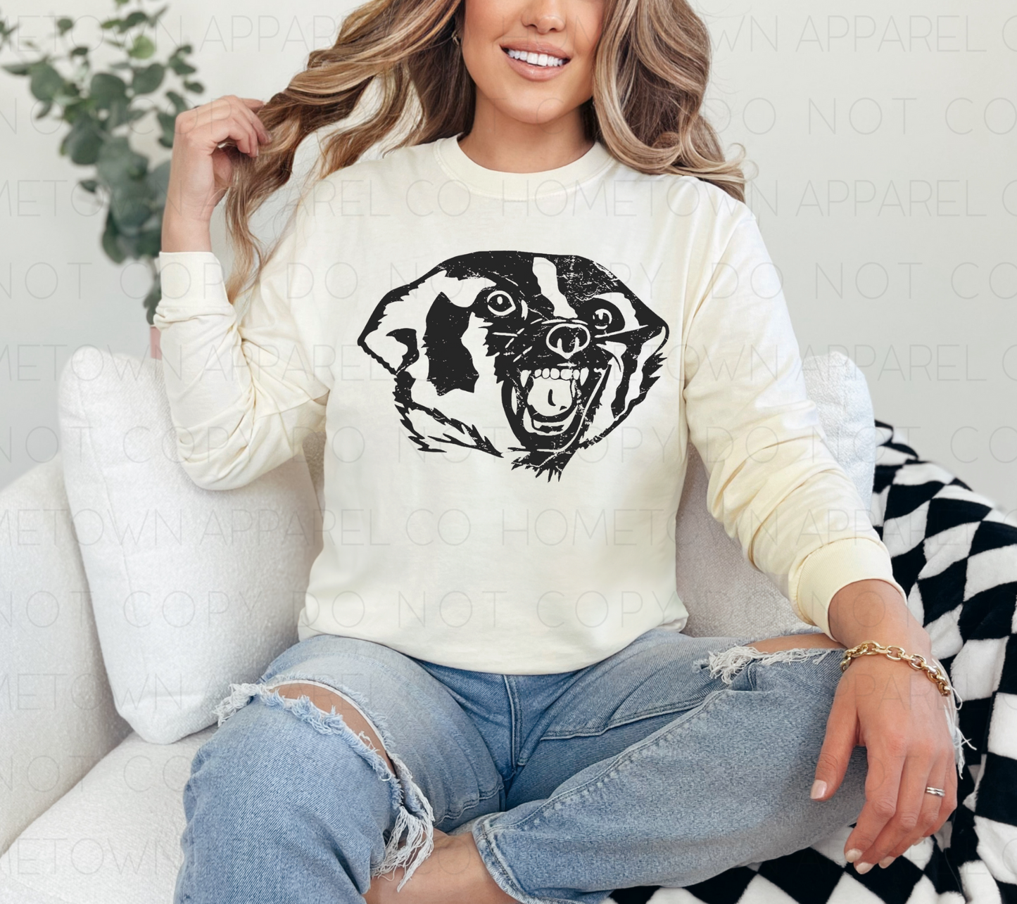 “Retro” Badger Mascot Graphic