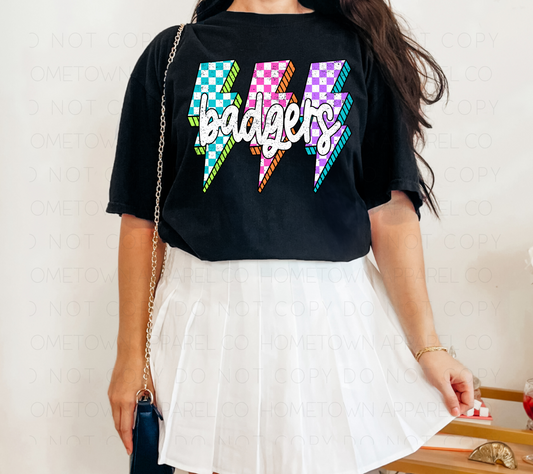 Lightning Bolt Badgers Tee