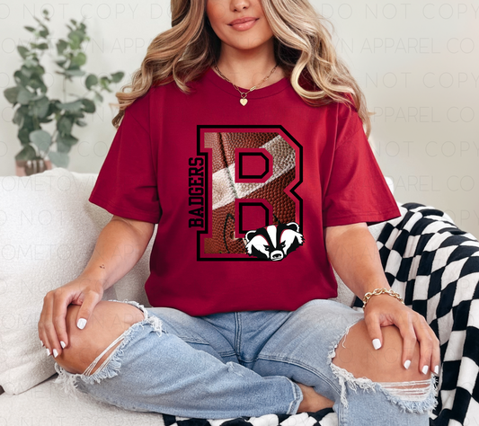 Badgers Varsity Football Tee